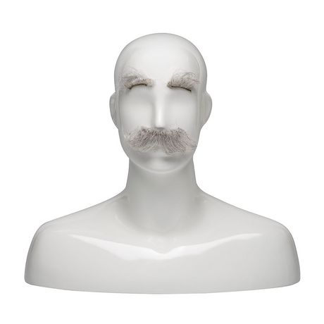 Eyebrow & Mustache Set Synthetic Lt Bn Gray 59