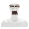 Adults Synthetic Fluffy Eyebrows & Mustache Set - Medium Brown 4