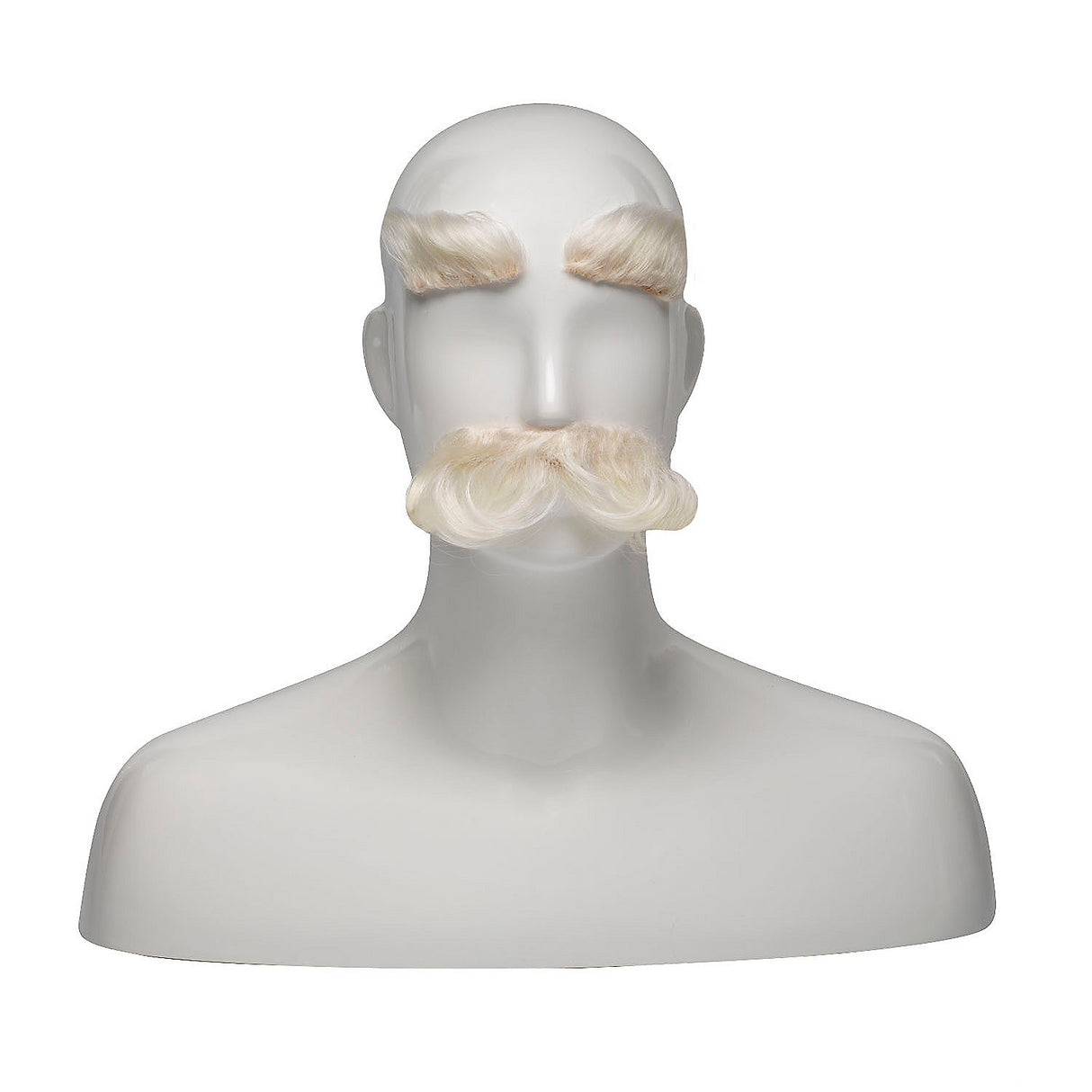 Fluffy Synthetic Eyebrow and Mustache Set for Mad Scientists and Comedic Characters