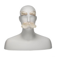 Eyebrow & Mustache Set Synthetic White 60