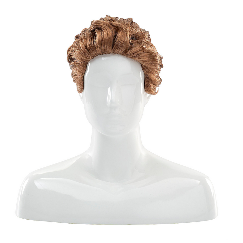 Stylish Men's Evening Vamp Wig Lt Ash Brown for Halloween Parties and Gothic Costume Events