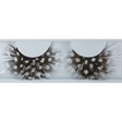 Eyelash Feather Dot Black/White