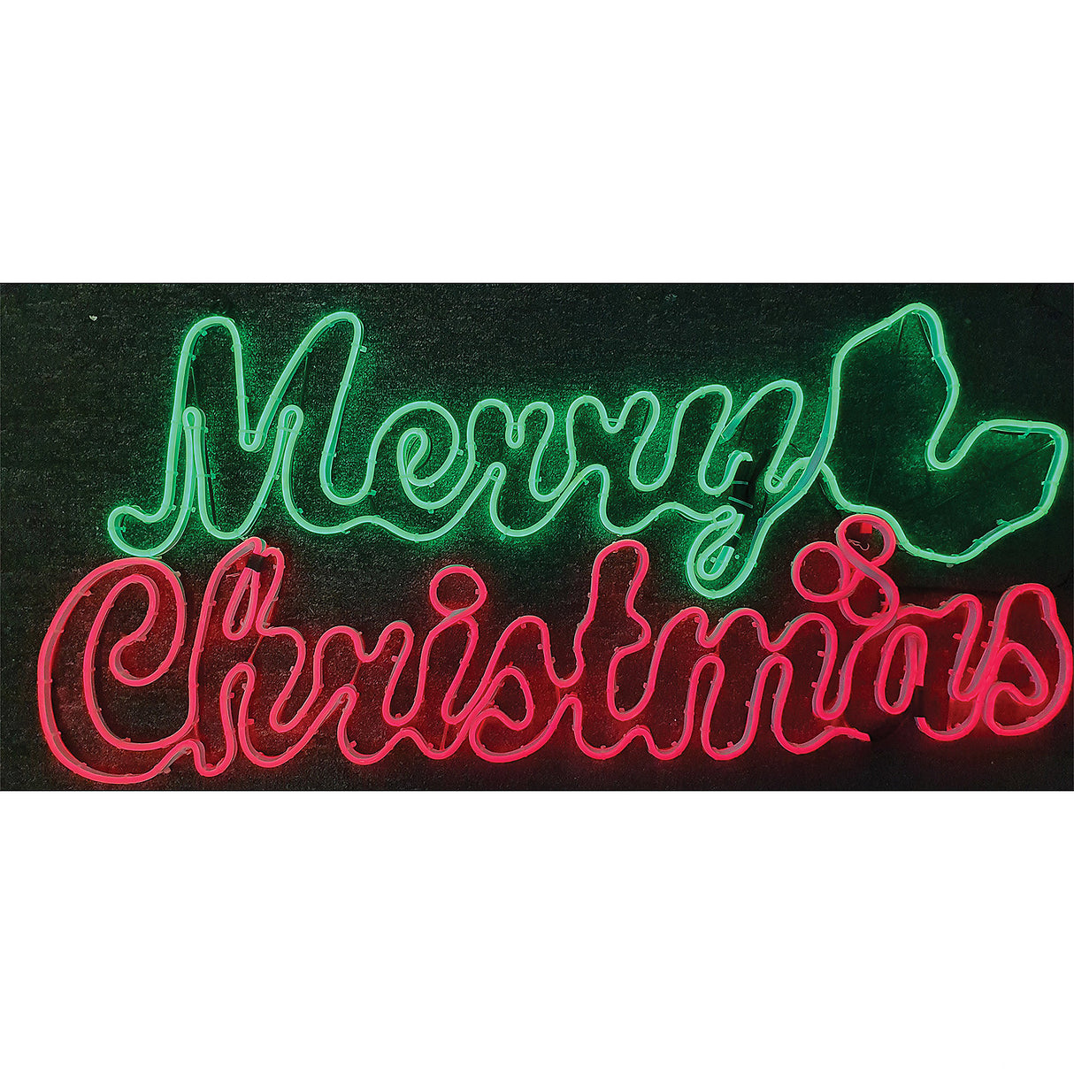 Bright Light Glo Merry Christmas Sign for Holiday Decor Home Display and Seasonal Celebrations