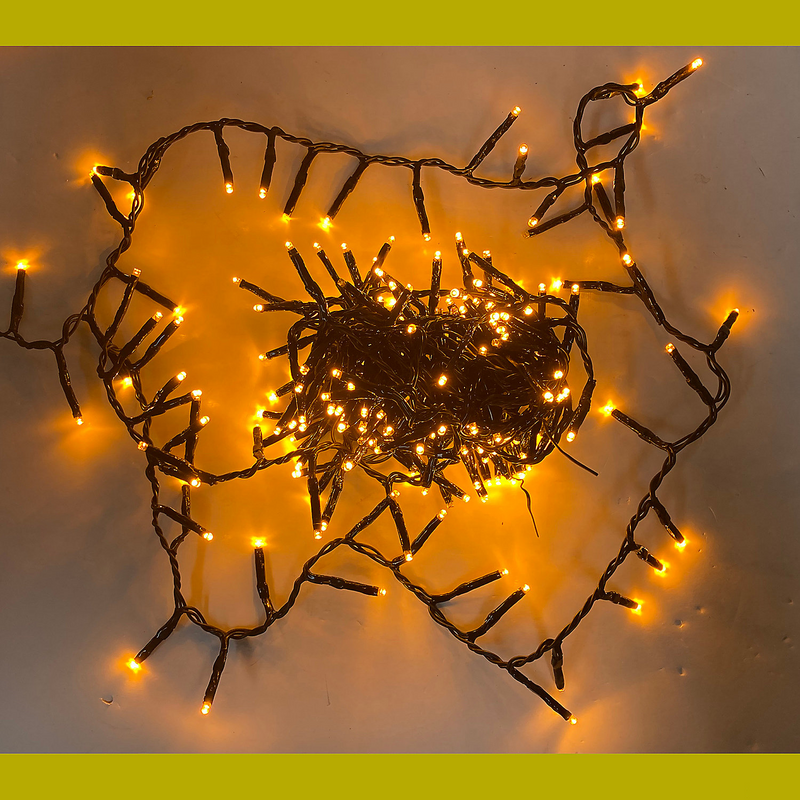 200-Light LED 3mm Orange Halloween Lights for Spooky Decor and Festive Celebrations