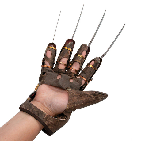 Guante deluxe Freddy Krueger para fiestas de disfraces de Halloween y fans de películas de terror