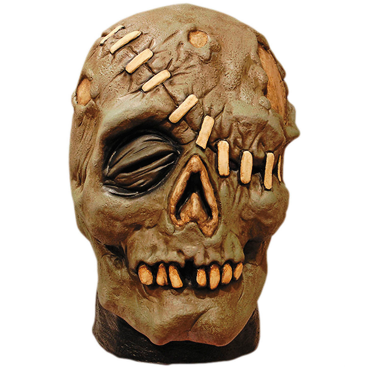 Unique Toxictoons Rot Skull Overhead Latex Mask for Halloween Parties and Theatrical Performances