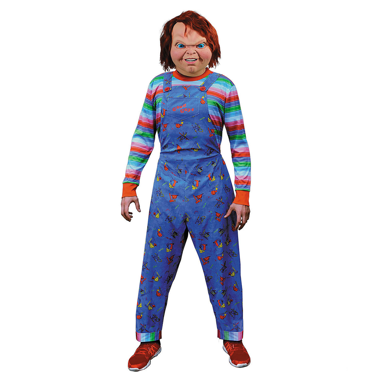 Adults Child’s Play 2 Chucky Good Guy Costume Overalls Set
