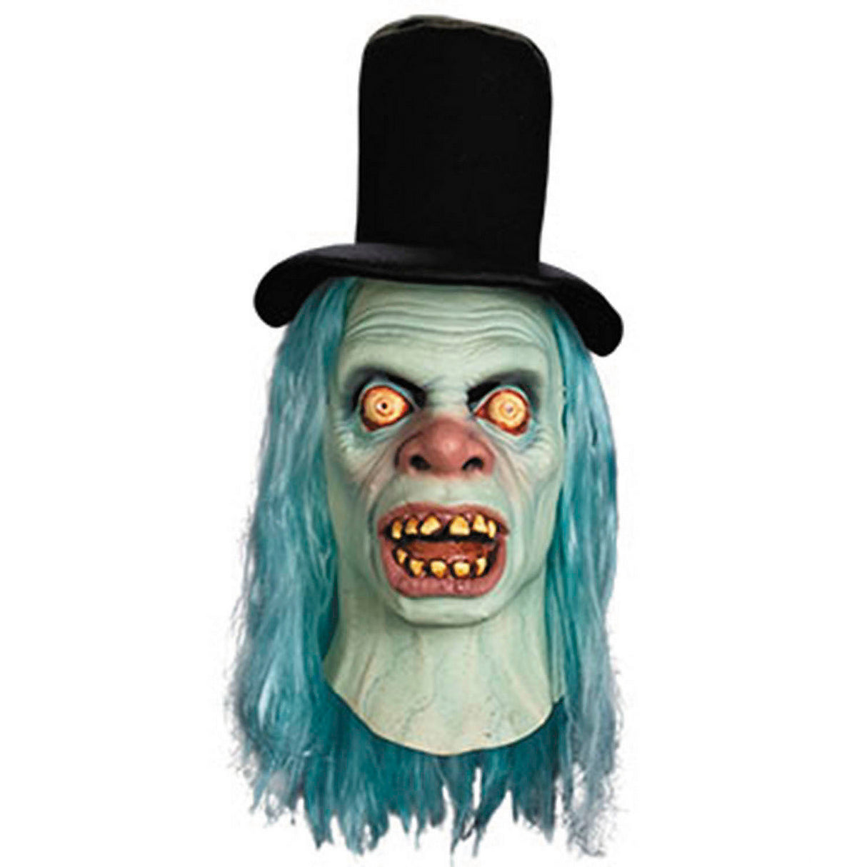 Spooky Mr Hyde Overhead Mask with Black Hat for Halloween Parties and Costume Events