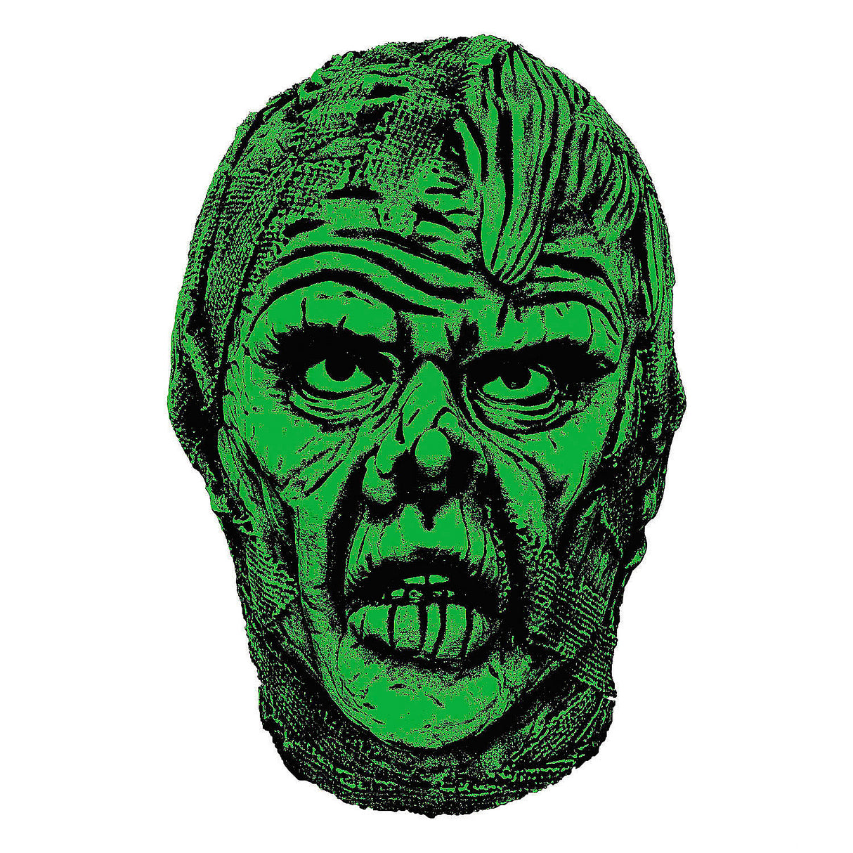 Glow-in-the-Dark Mummy Overhead Mask for Halloween Costumes Parties and Spooky Events