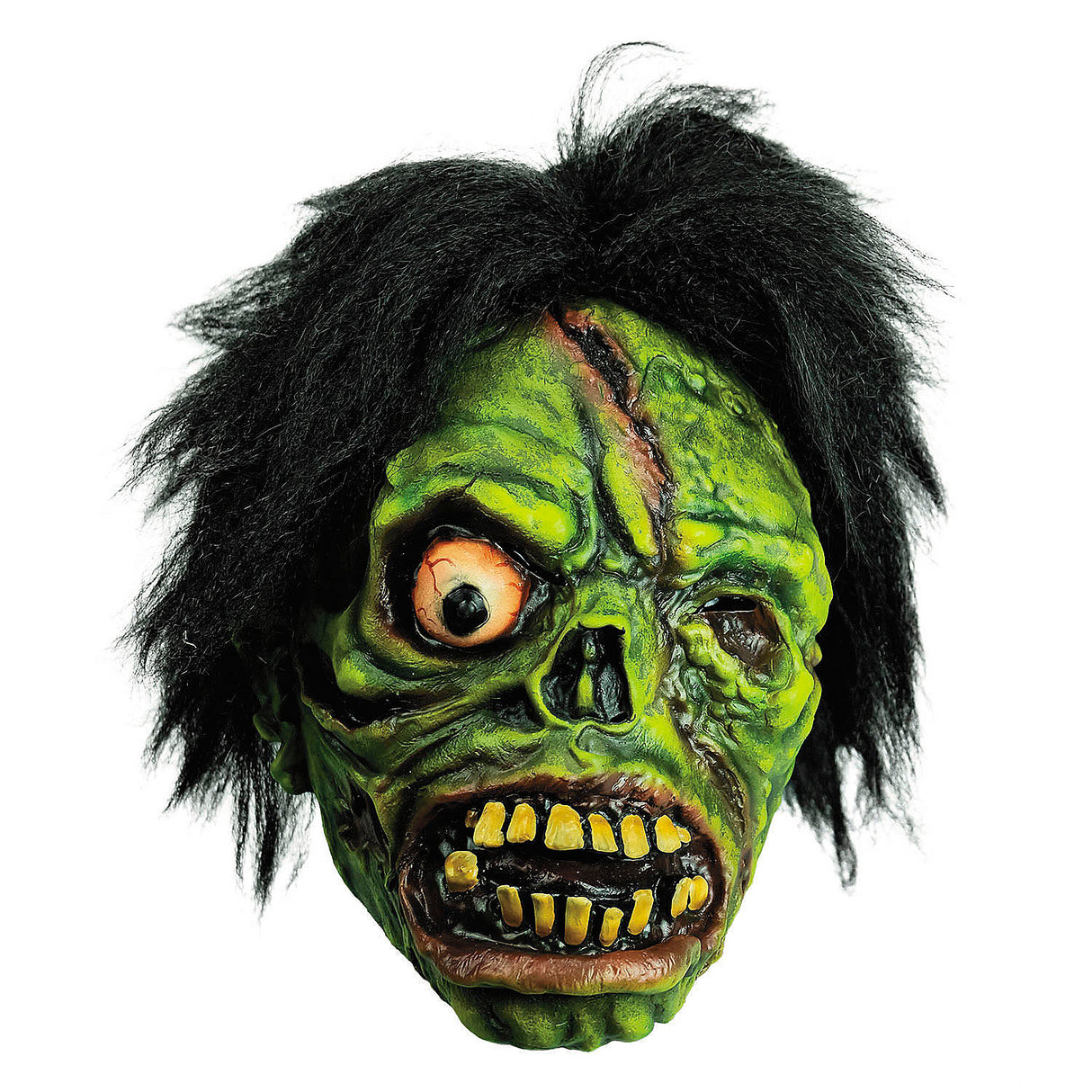 Chamber of Horrors Green Shock Monster Overhead Mask for Halloween Parties Costume Events and Frightful Celebrations