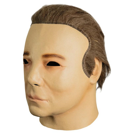 Adults Don Post Studios 1975 Overhead Face Mask with Brown Hair - One Size