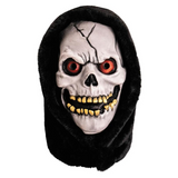 Chamber of Horrors White Latex Overhead Hooded Skull Mask - One Size