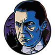 Dracula Bela Lugosi Dracula Character Face Full-Color Enamel Pin 1 1/2"