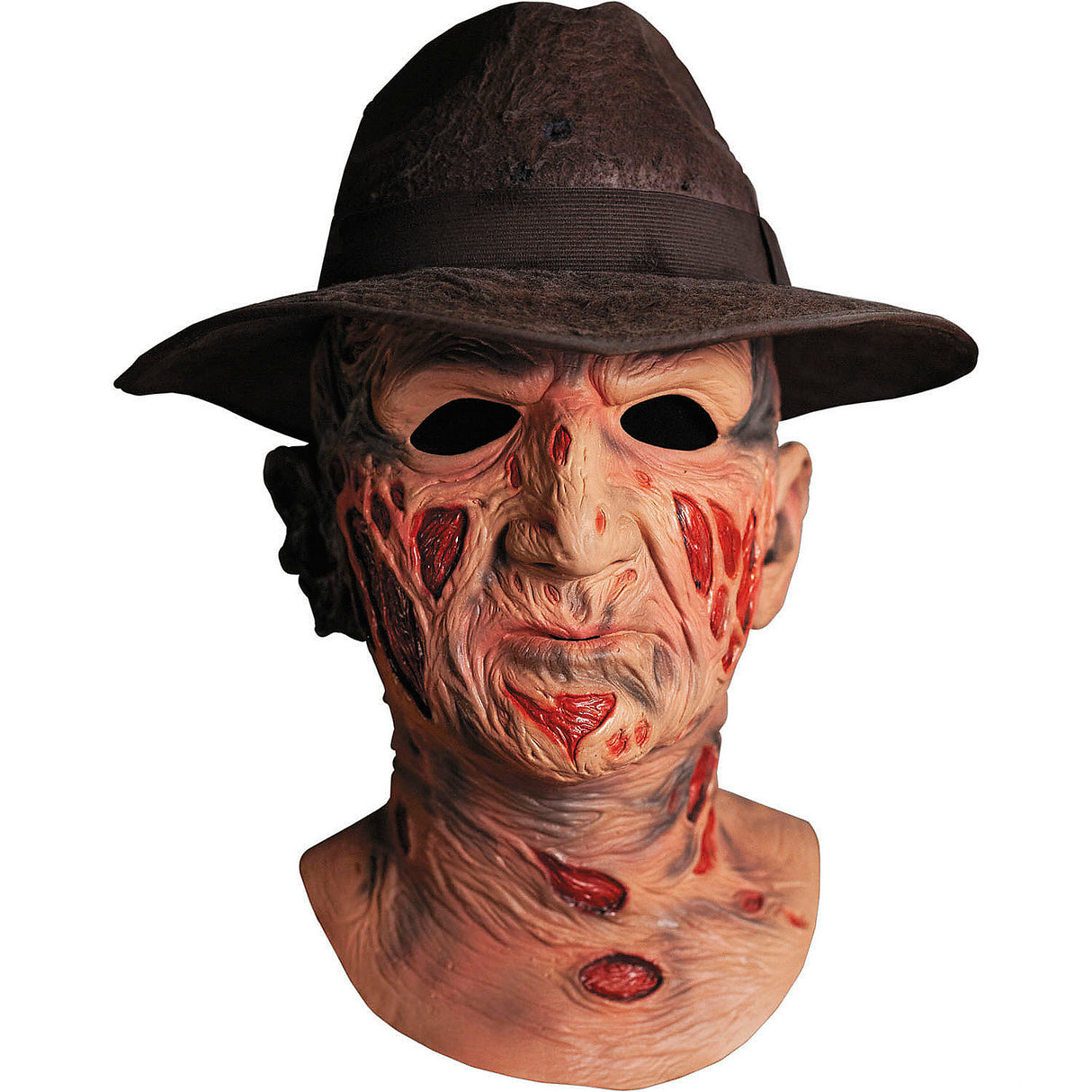 Deluxe Freddy Krueger Mask with Fedora Hat for Halloween Costume Parties and Horror Movie Fans