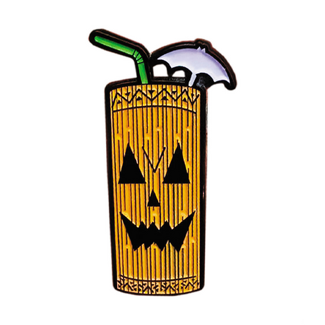Summerween Tiki Mug Full-Color Enamel Pin 1 1/2"