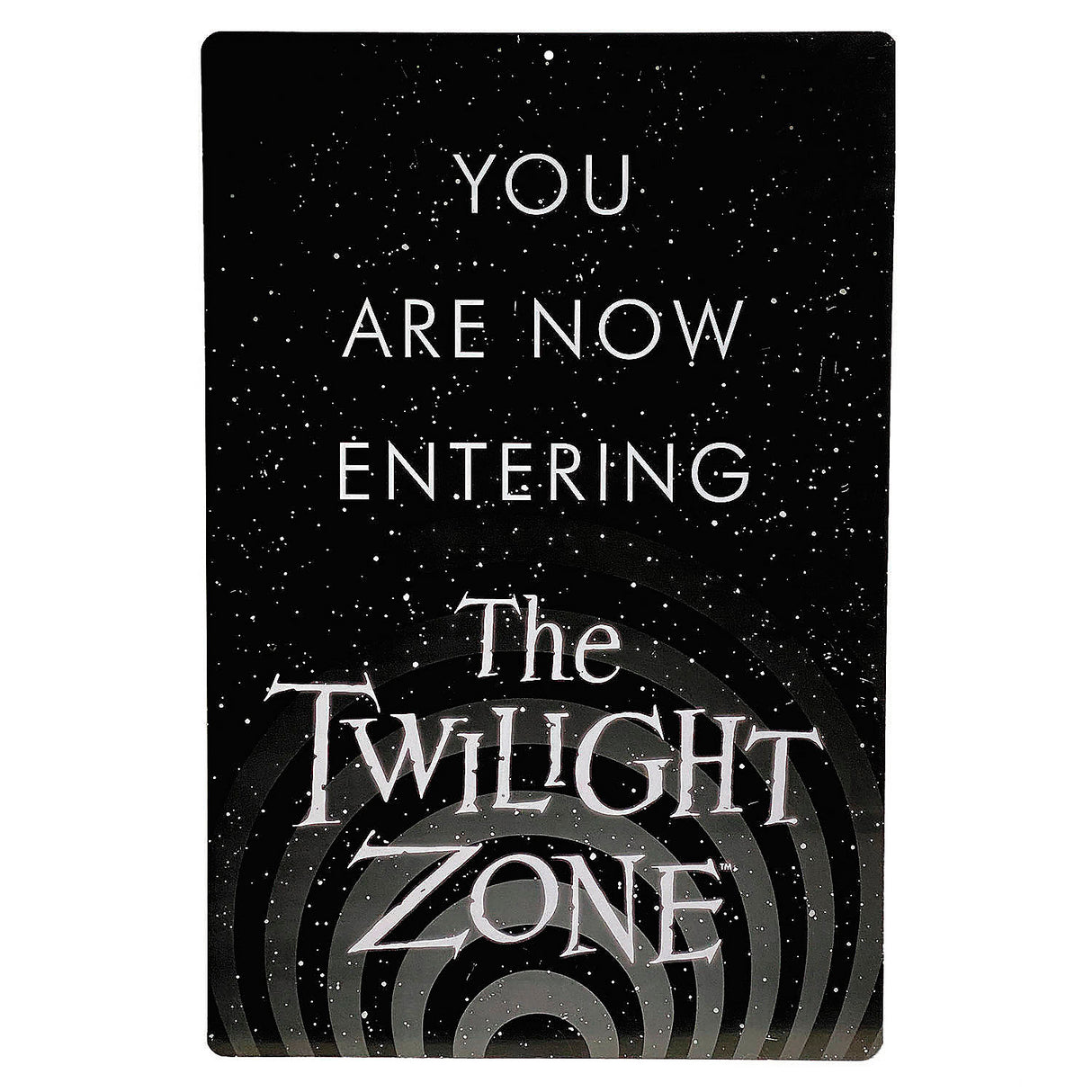 Official Twilight Zone Metal Sign for Halloween Decor and Themed Parties