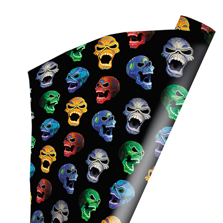 Wrapped in Terror Iron Maiden Nights of the Dead Wrapping Paper 96" x 30"
