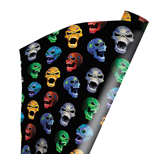 Wrapped in Terror Iron Maiden Nights of the Dead Wrapping Paper 96" x 30"