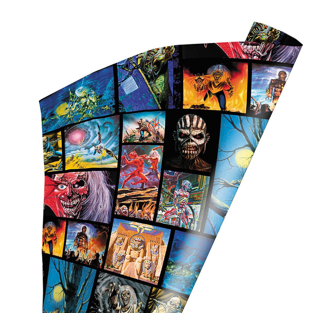 Premium 96 x 30 Wrapped in Terror Iron Maiden Legacy Wrapping Paper for Halloween and Special Occasions