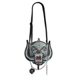 13" Motrhead Warpig Head Vegan Leather Bag with Skull Coin Purse
