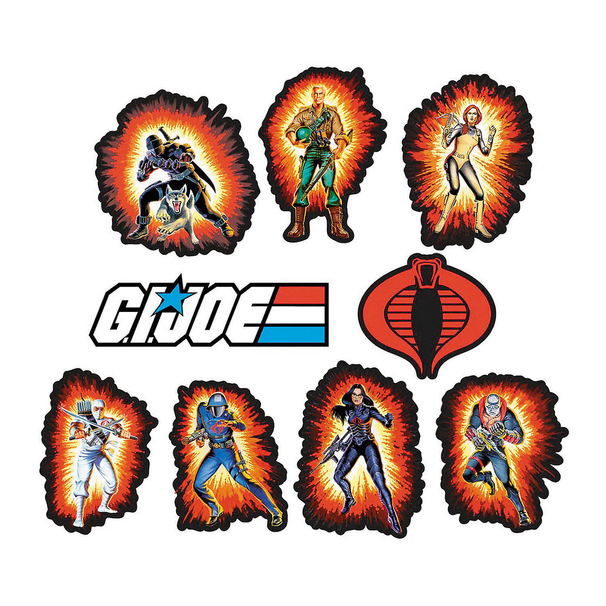 Officially Licensed G.I. Joe 8-Piece Wall Decoration Set for Halloween Parties Themed Decor