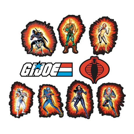 G.I. Joe Characters & Logo 8-Piece Wall Decoration Set 10"