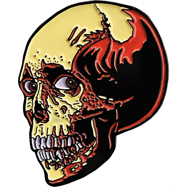 Evil Dead 2T Poster Skull Character Face Enamel Pin 1 3/4"
