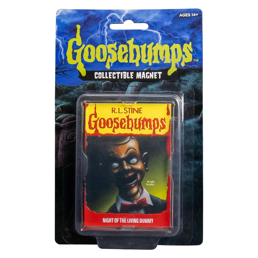 Official Goosebumps Night of the Living Dummy Book Magnet for Memorable Fridge Decor and Collectible Display