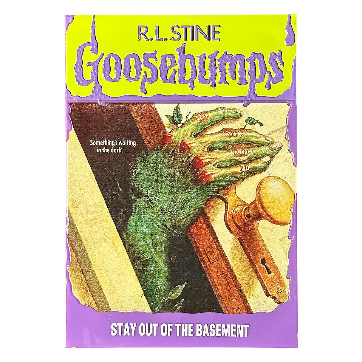 Goosebumps Stay Out of the Basement Book Cover Magnet for Home Decor and Fridge Accessories