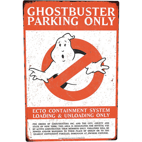 GhostbustersT Ghostbuster Parking Only Metal Sign