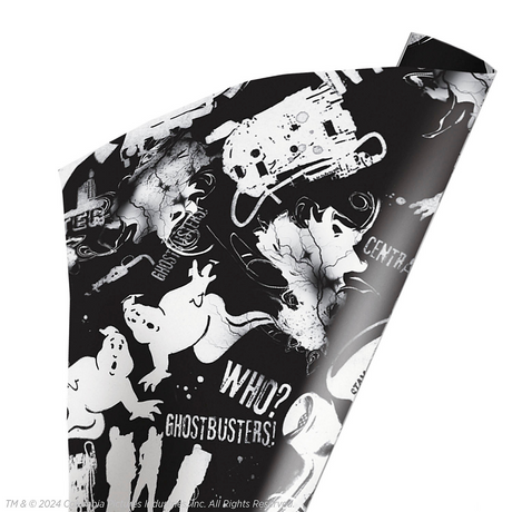 96" x 30" Wrapped in Terror GhostbustersT Black & White Wrapping Paper