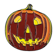 Halloween (1978) Pumpkin Full-Color Enamel Pin 1 1/2"