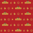 NOPET Jupiter's Claim Red & Yellow Wrapping Paper