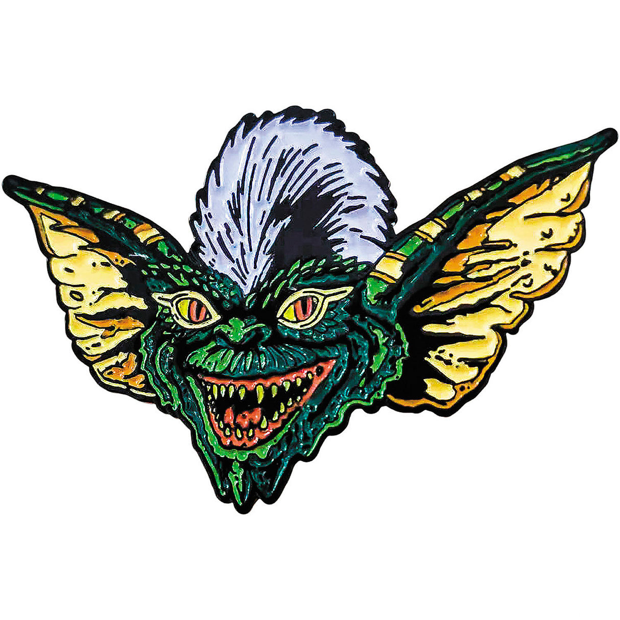 Officially Licensed Gremlins Stripe Monster Face Enamel Pin for Collectors and Fans