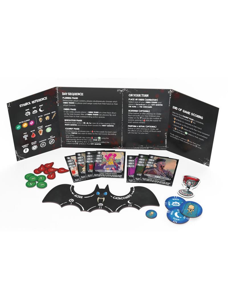 Blood Orders Vampire Board Game for 2-4 Players Thrilling Strategy and Fun for Family Game Nights