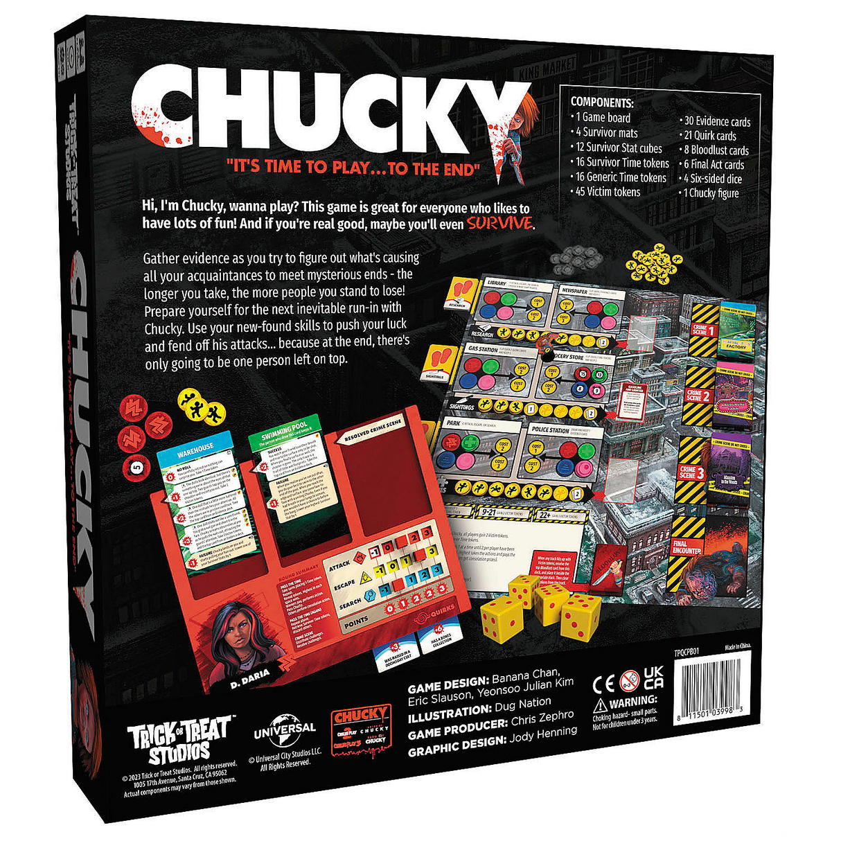 Child's Play Chucky Board Game for 2 to 4 Players