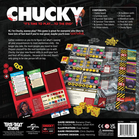 Child's Play Chucky Board Game for 2 to 4 Players