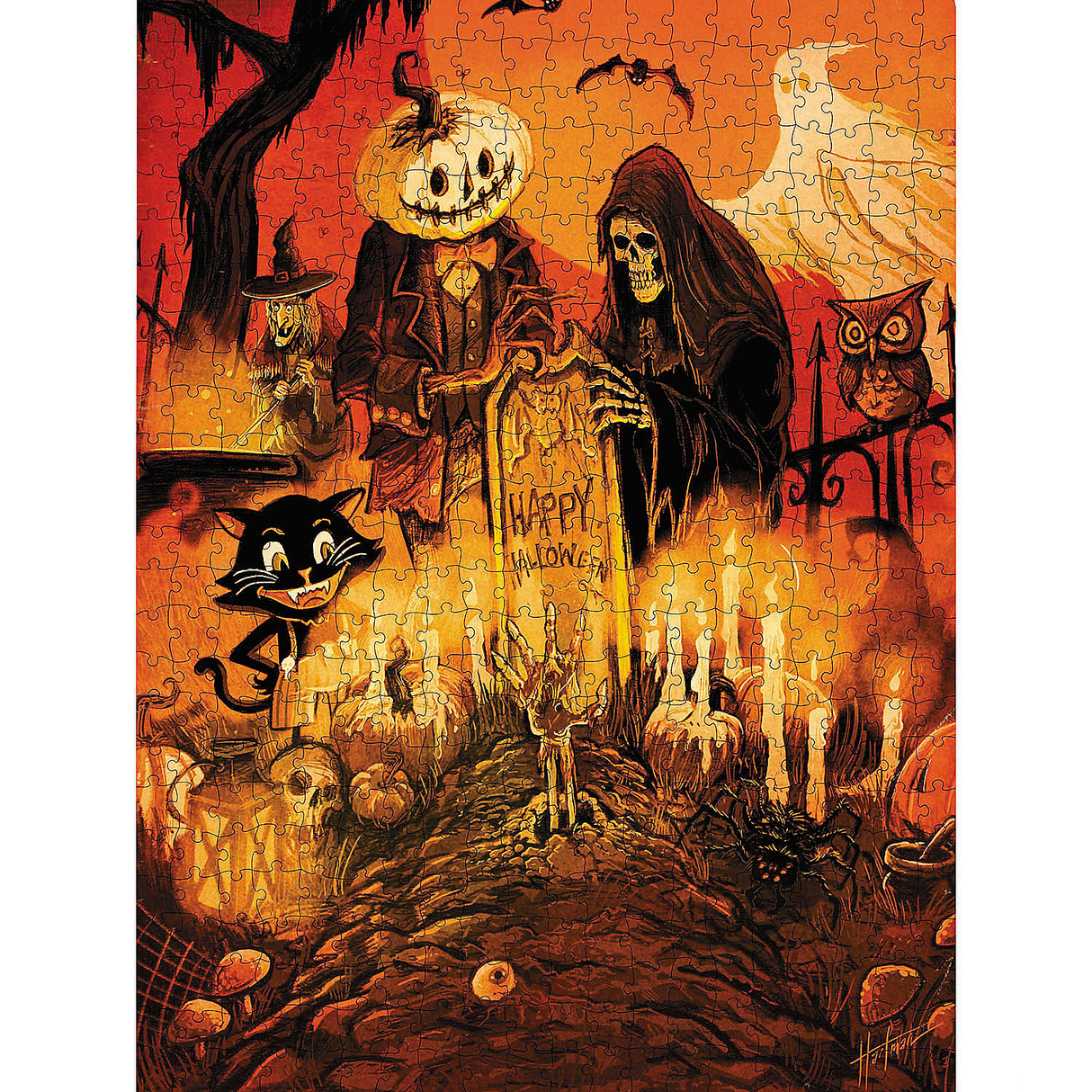 HALLOWEEN AT THE CEMETARY 500 PC PUZZLE