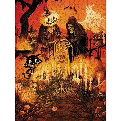 HALLOWEEN AT THE CEMETARY 500 PC PUZZLE