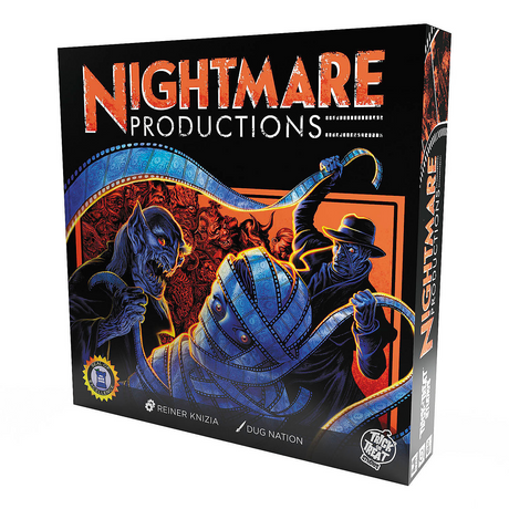 Juego de mesa Nightmare Productions de Reiner Knizia para 2-5 jugadores, ideal para fiestas de Halloween y noches de juegos familiares