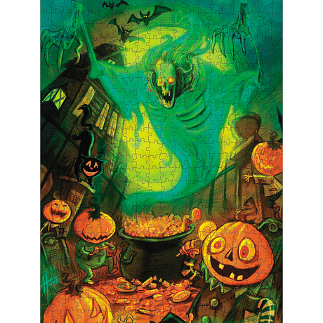 Rompecabezas temático de Halloween 18x24 David Hartman para actividad familiar divertida o regalo estacional