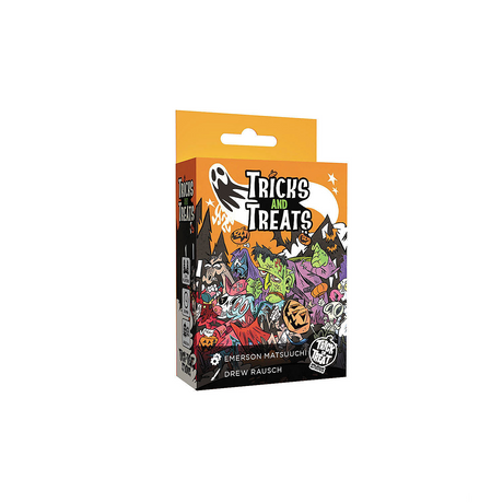 Juego de cartas divertido de trucos y golosinas de Halloween para noches de juegos familiares y fiestas temáticas espeluznantes