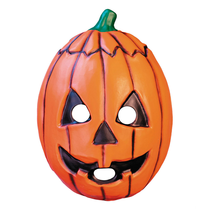 Classic Don Post Pumpkin Face Mask for Halloween Parties and Spooky Costume Events