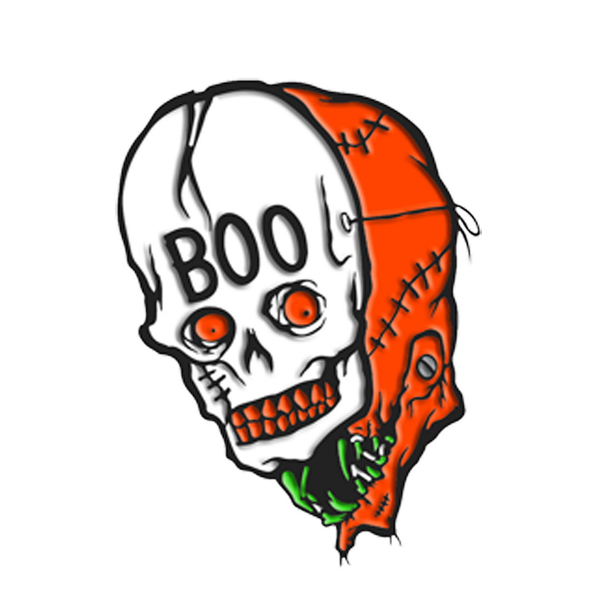 Officially Licensed Toxictoons Boo Skull Face Enamel Pin for Collectors and Fans of Eric Pigors