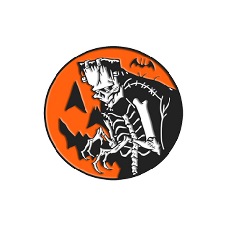 Toxictoons Pumpkinstein Full-Color Enamel Pin 1 1/2"