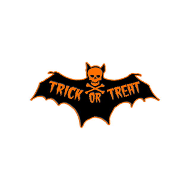 Toxictoons Trick-or-Treat Bat Full-Color Enamel Pin 1 1/2"