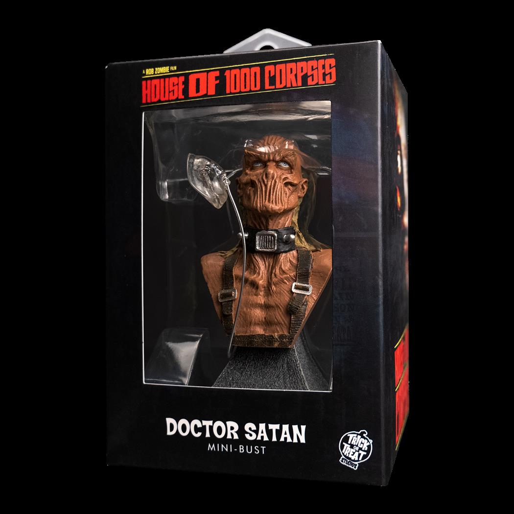 Spooky HOUSE 1000 CORPSES DR SATAN Mini Bust for Halloween Decorations and Horror Collectibles