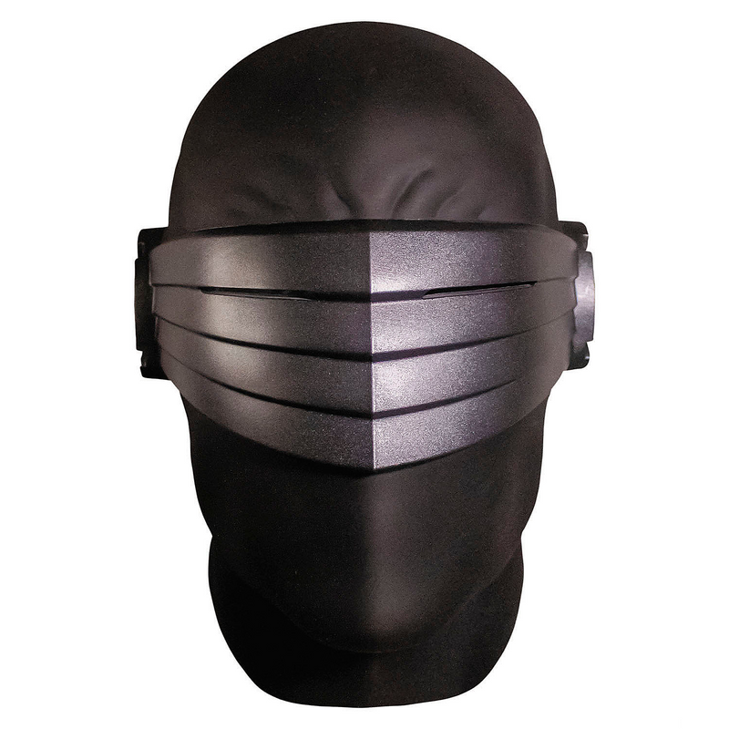 Officially Licensed G.I. Joe Snake Eyes Vinyl Mask for Halloween Themed Parties and Costume Events