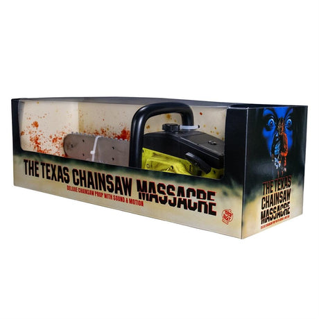 Motosierra realista de Texas Chainsaw Massacre con sonidos para disfraces de Halloween y entusiastas de películas de horror