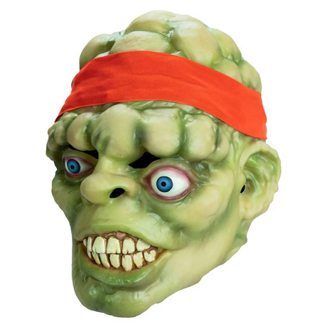 Adults Toxic Crusaders Glow-in-the-Dark Toxie Vinyl Overhead Mask - One Size